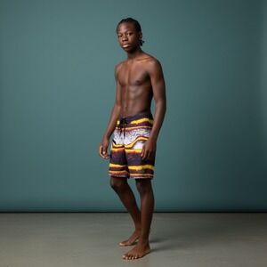 Pelagic Youth Board Shorts Swim Trunks Beach Ocean‎ Wave Drawstring Size 12 14